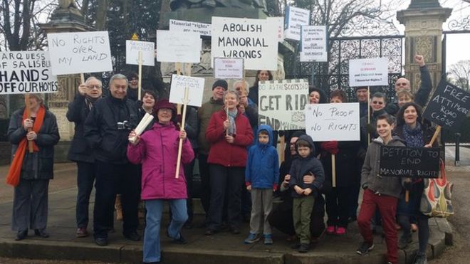 Manorial rights protest Hatfield Salisbury