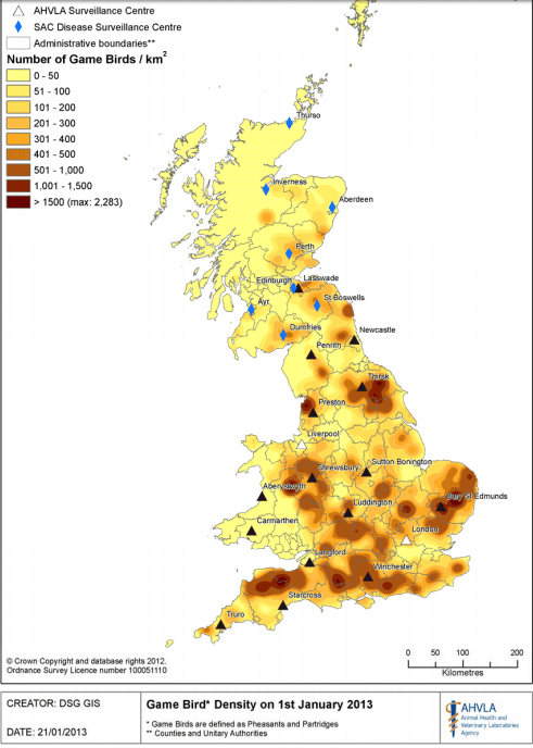 Game bird density 2013