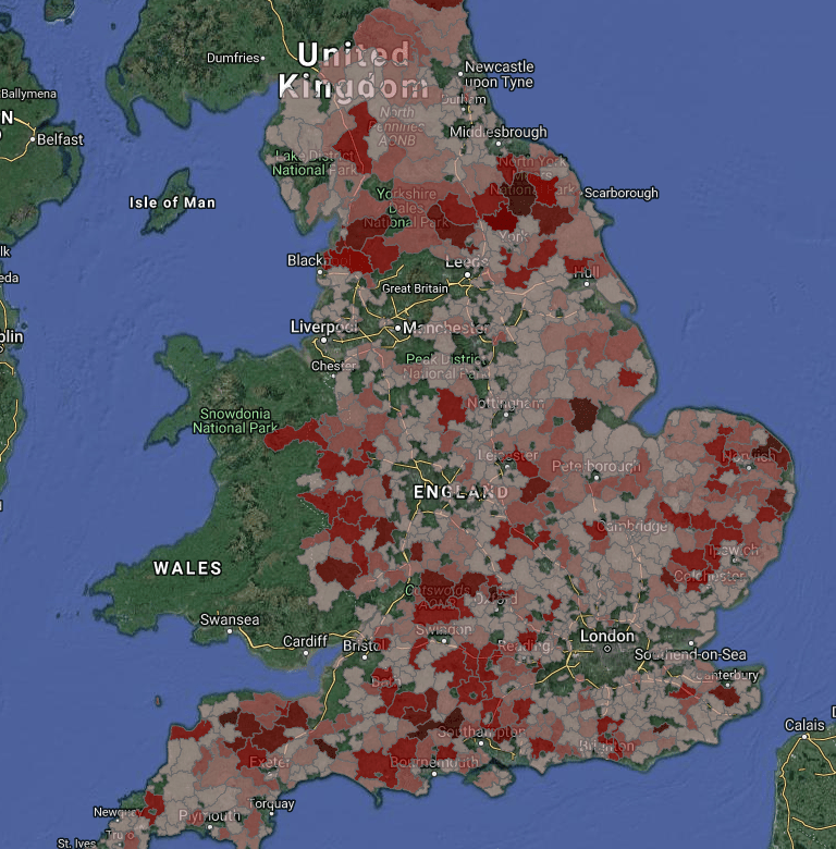 Pheasant densities - aerial map