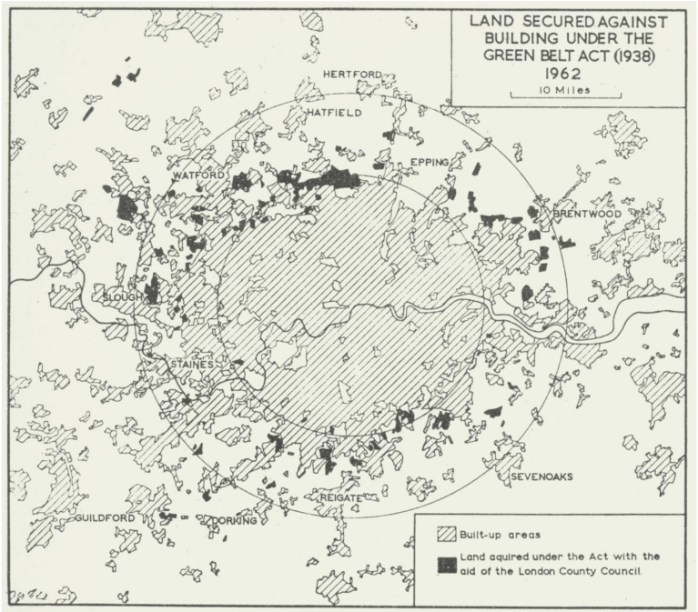 Land bought by London Councils 1930s